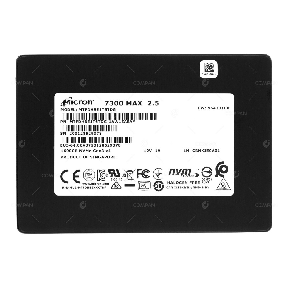 MTFDHBE1T6TDG  MICRON 7300 MAX SSD NVME 1.6TB 2.5" SFF