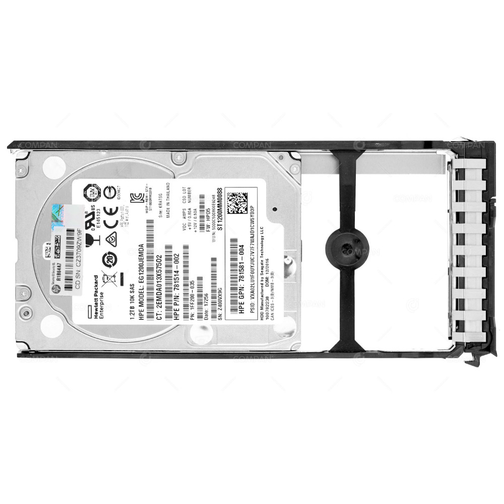 832972-001  HP HDD 1.2TB  10K  SAS 12G  2.5" SFF FOR HPE STOREVIRTUAL 3200