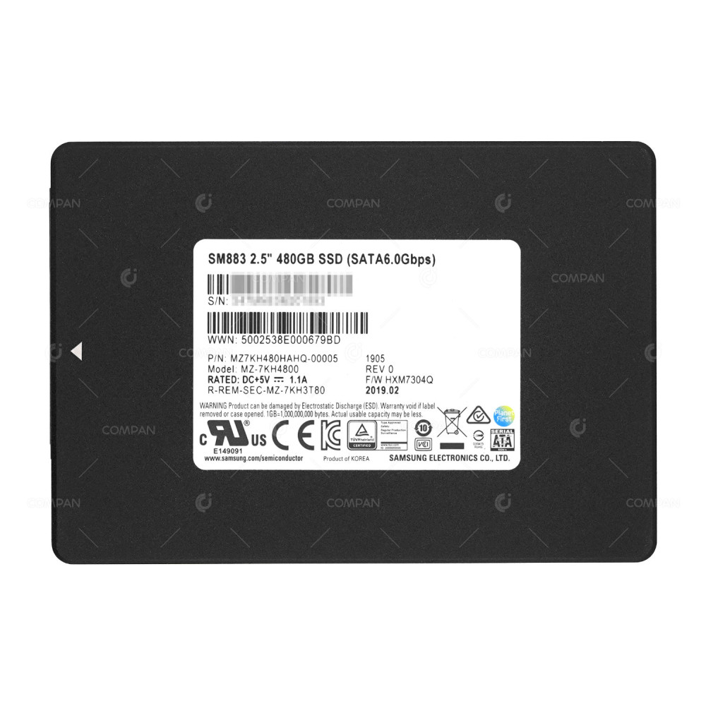 MZ-7KH4800  SAMSUNG SSD 480GB  SATA 6G  2.5'' SFF
