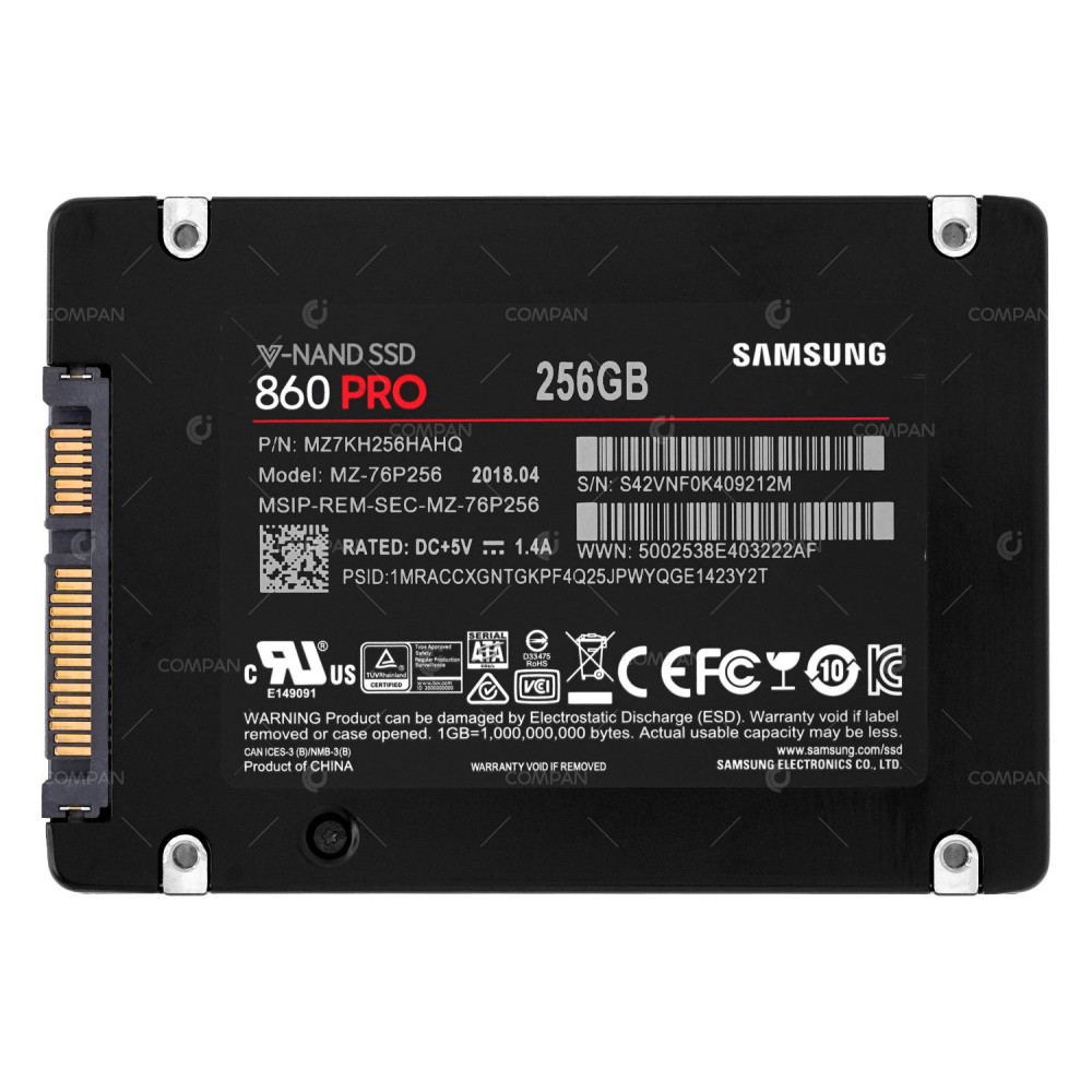 MZ-76P256  SAMSUNG 860 PRO 256GB SATA III 2.5 SFF V-NAND SSD