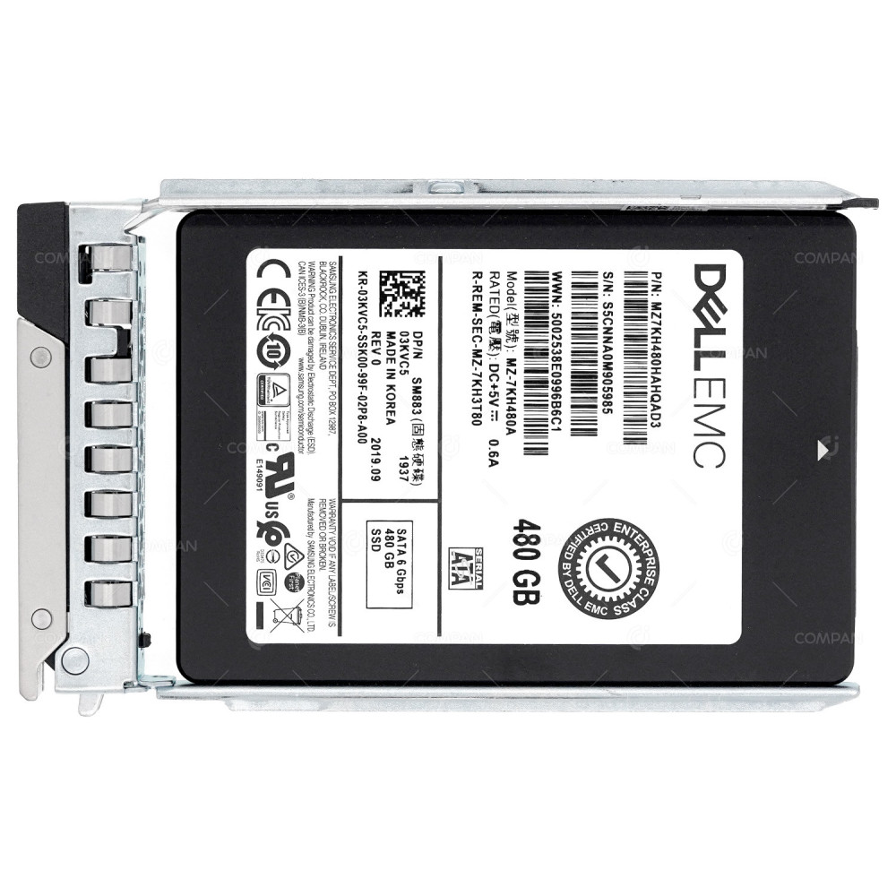 3KVC5 G14  DELL SSD 480GB SATA 6G 2.5" SFF FOR DELL G14