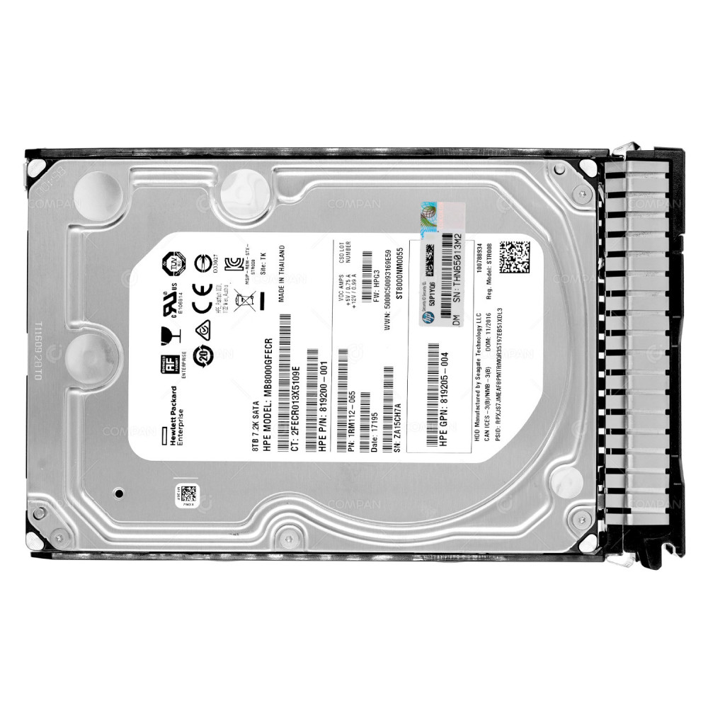 820033-001  HP HDD 8TB 7.2K SATA 6G 3.5" LFF MLD FOR HP PROLIANT G8 G9 G10