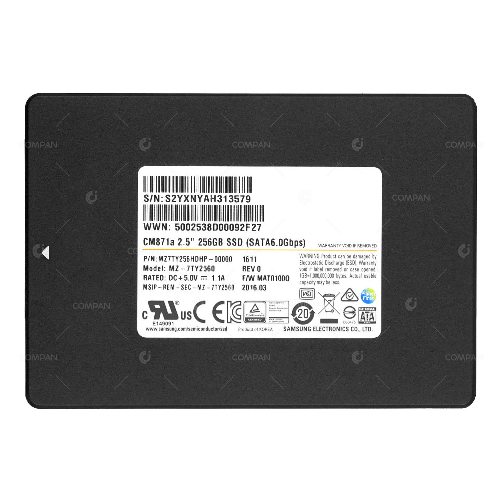MZ-7TY2560  SAMSUNG CM871A 256GB 6G SATA 2.5 SFF SSD