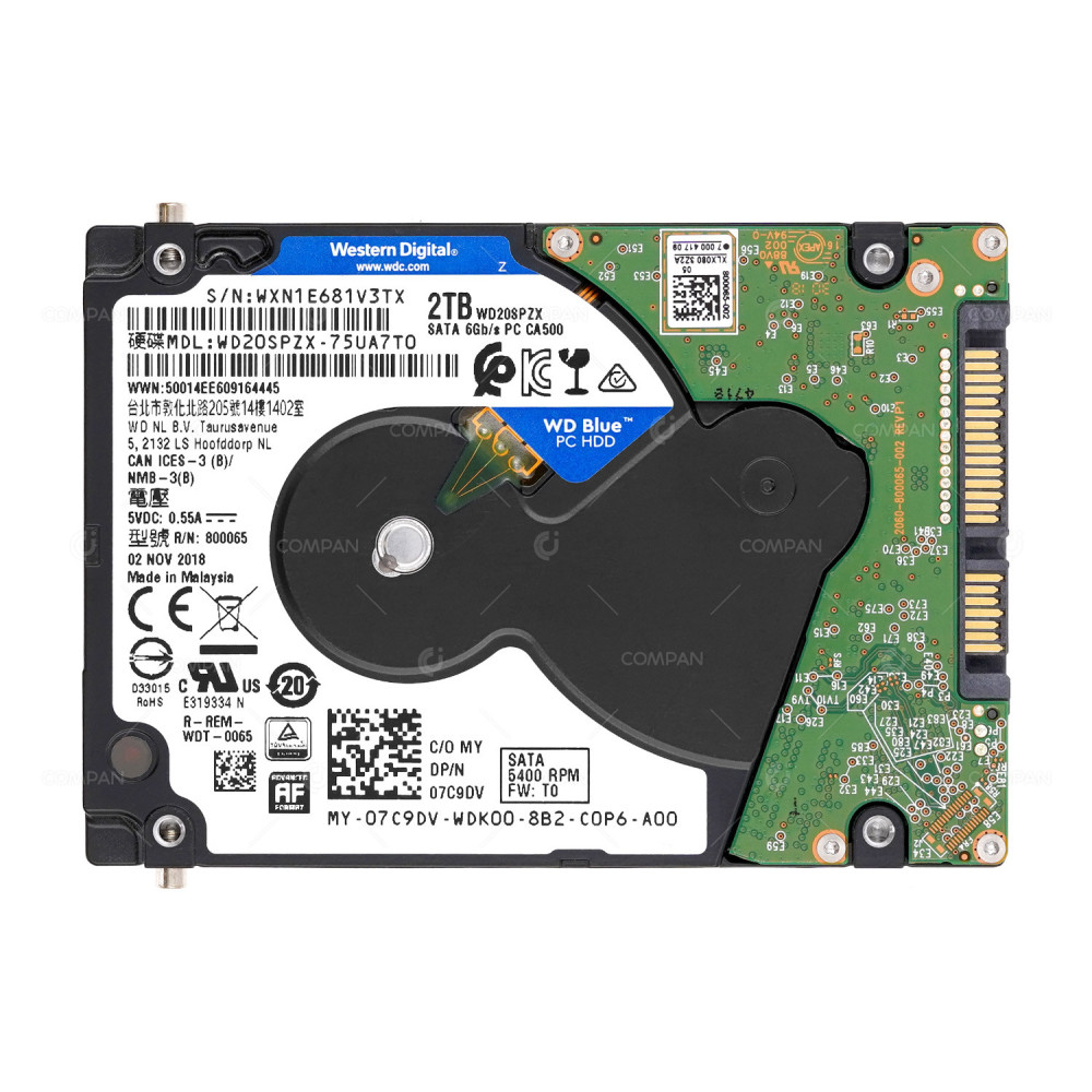 7C9DV  DELL PC CA500 HDD 2TB 5.4K SATA 6G 2.5" SFF