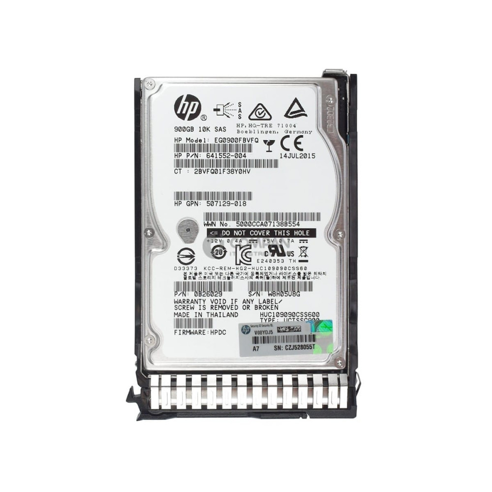 4 x 719429-001 HP HDD 900GB 10K SAS 6G 2.5"  SFF HOT-SWAP G8 G9