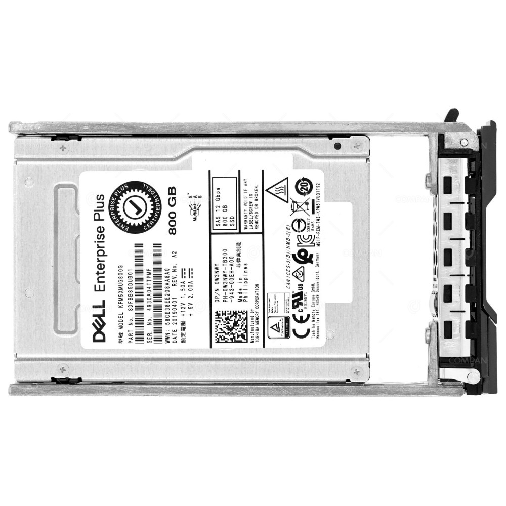 W3NWY-CML  DELL SSD 800GB SAS 12G 2.5" SFF FOR DELL COMPELLENT