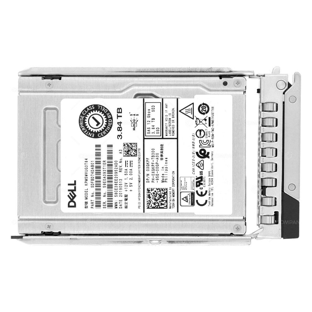 XGKPF G14  DELL SSD 3.84TB SAS 12G 2.5" SFF MU SED FOR DELL POWEREDGE G14