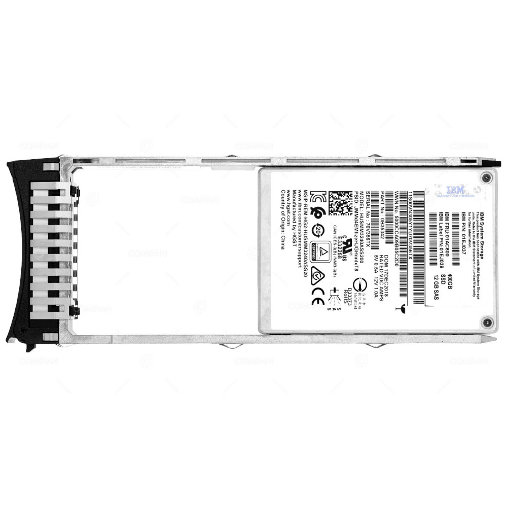 01AC600  IBM SSD 400GB SAS 12G 2.5" SFF FOR IBM STORWIZE V5000 G2