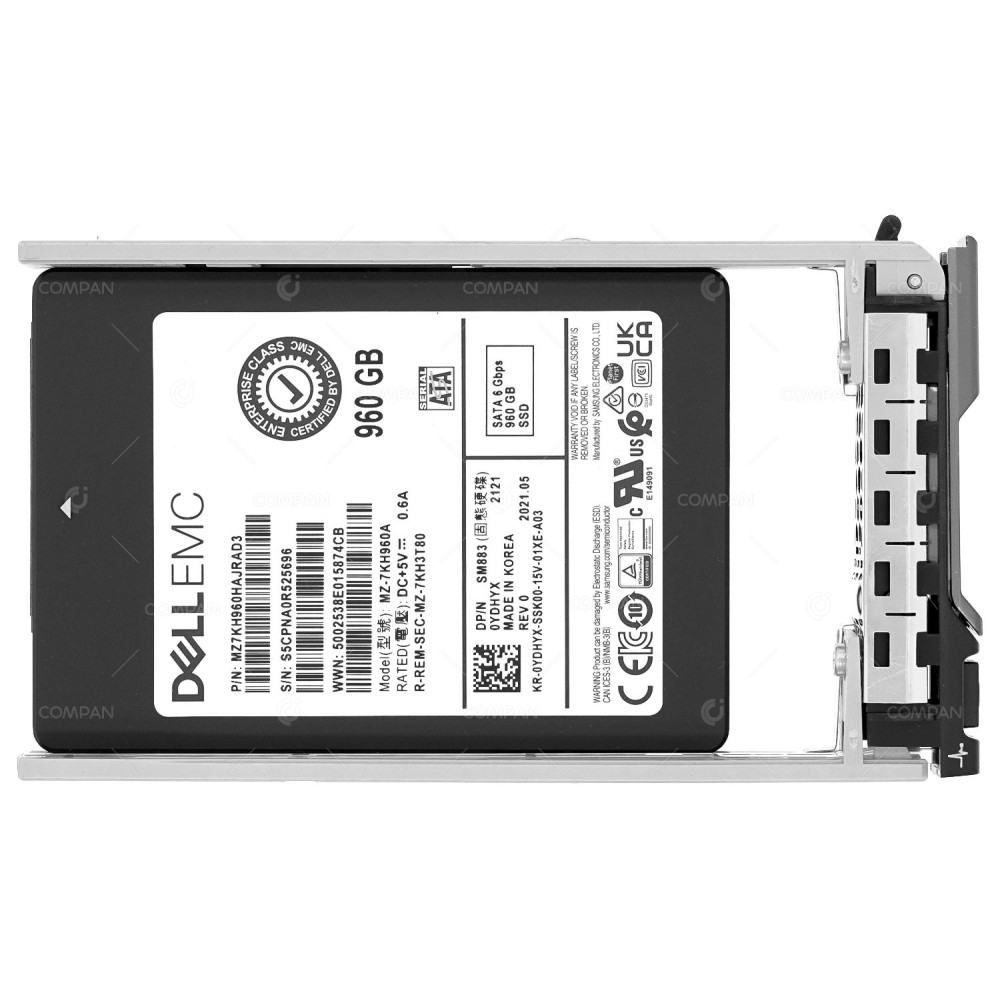 YDHYX  DELL SSD 960GB SAS 6G 2.5" SFF FOR DELL POWEREDGE T640 G11 G12 G13 G14