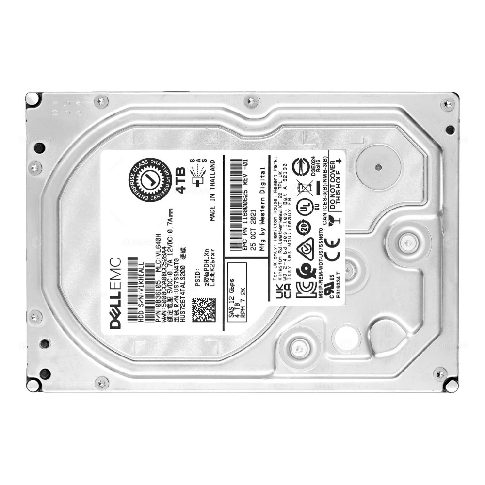 HUS726T4TALS200  WESTERN DIGITAL 4TB 7.2K 12G SAS 3.5 LFF HARD DRIVE
