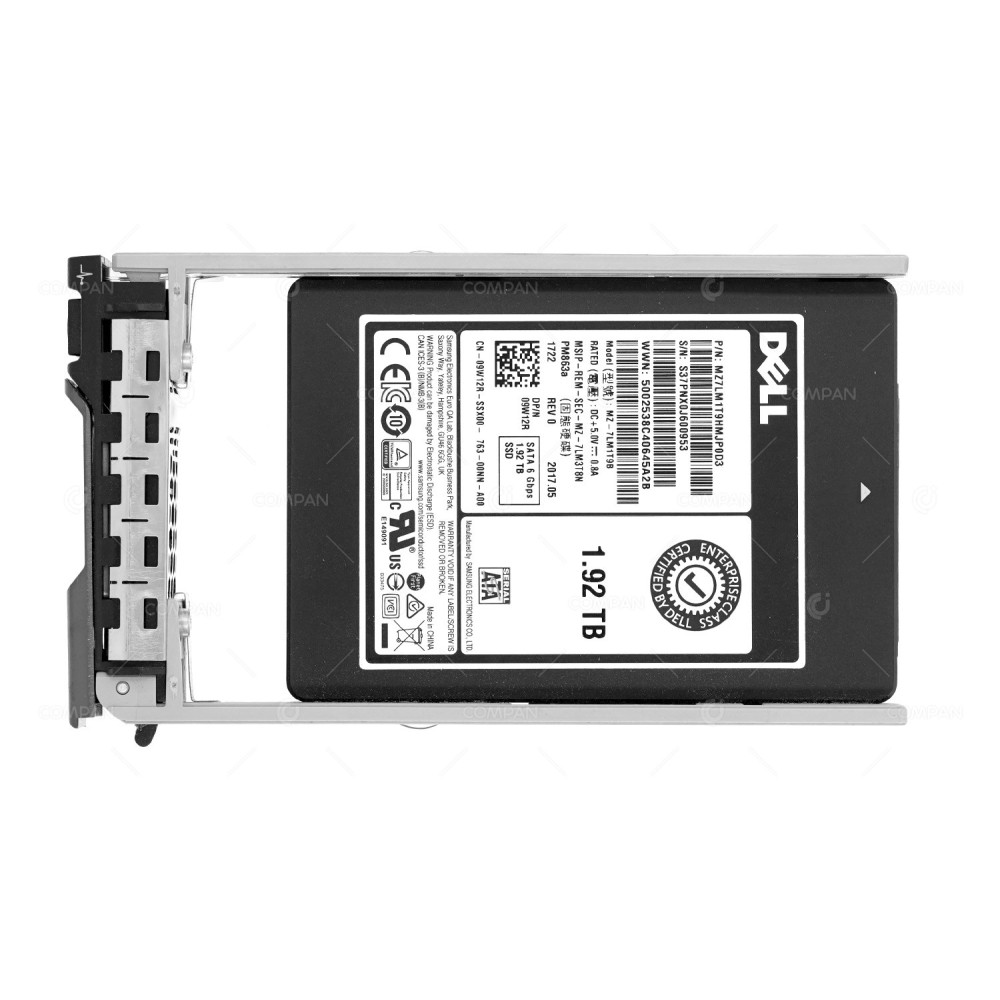9W12R  DELL 1.92TB 6G SATA 2.5 SFF SSD
