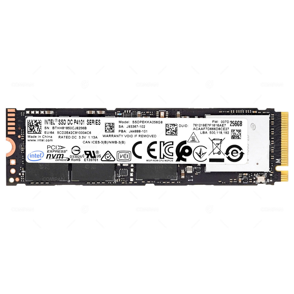 SSDPEKKA256G8  INTEL DC P4101 256GB M.2 2280 PCIE NVME SSD