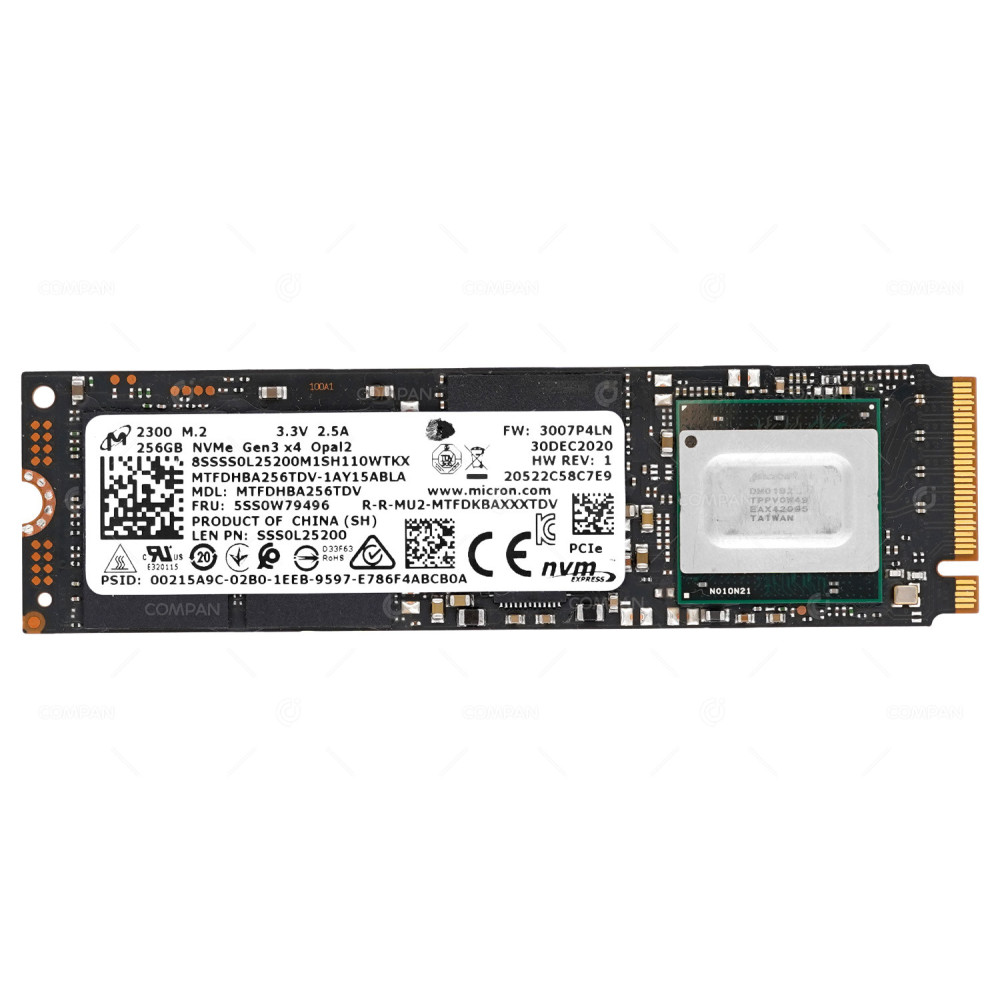 5SS0W79496  LENOVO 256GB M.2 2280 PCIE NVME SSD