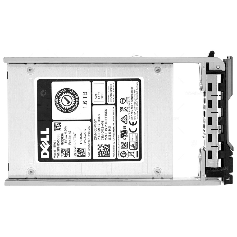 DMF5Y  DELL SSD 1.6TB SATA 6G 2.5" SFF FOR DELL POWEREDGE G11 G12 G13