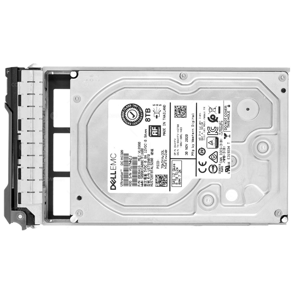 44YFV  DELL 8TB 7.2K 12G SAS 3.5 LFF HARD DRIVE