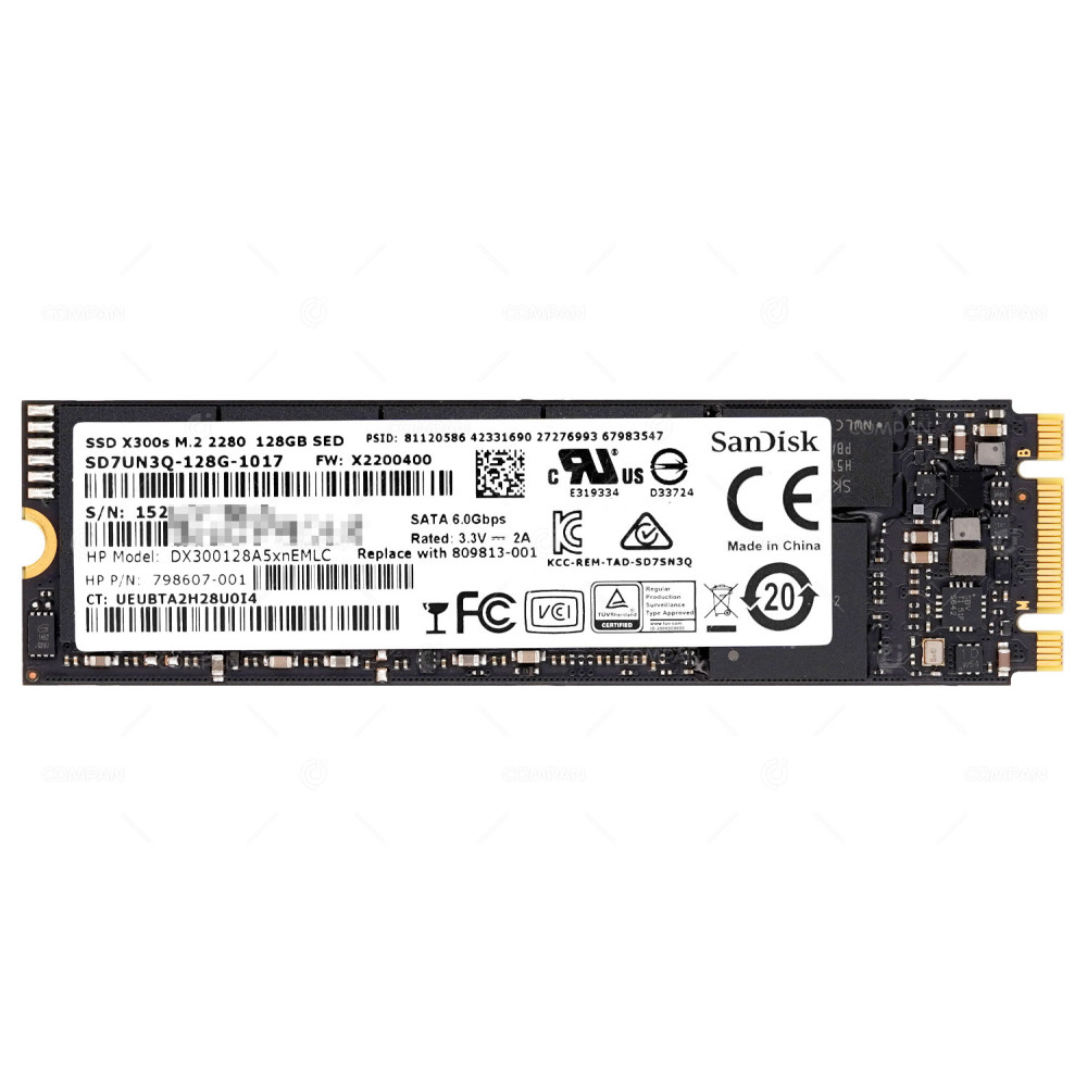 809813-001  HP SSD 128GB 6G SATA M.2 FOR 3PAR STORESERV 8200