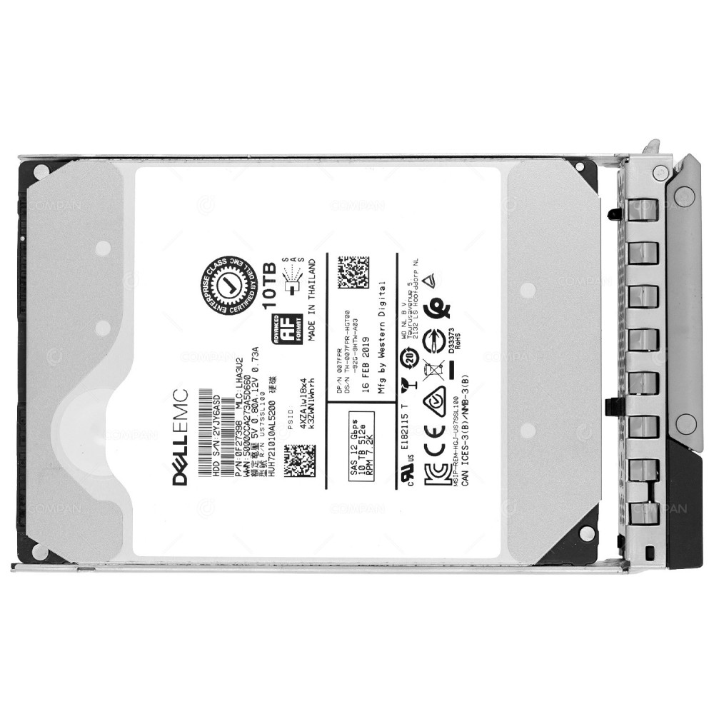 07FPR G14  DELL HDD 10TB 7.2K SAS 12G 3.5" LFF FOR DELL POWEREDGE G14 G15