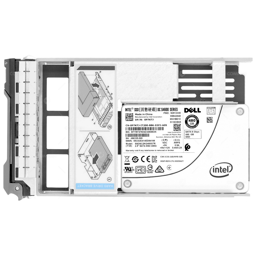 P7KTJ LFF  DELL 480GB 6G SATA 3.5 LFF SSD