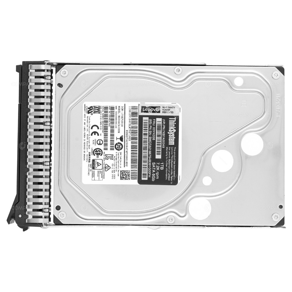 00YK038  LENOVO 1TB 7.2K 6G SATA 3.5 LFF HARD DRIVE FOR THINKSYSTEM