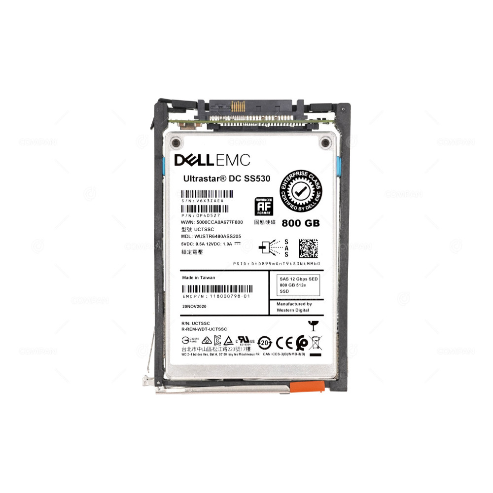 005053414  EMC 800GB 12G SAS 512E 2.5 SFF SSD