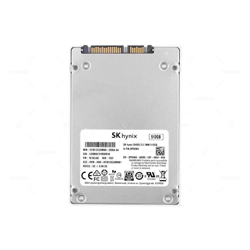 P55W4  DELL 512GB 6G SATA 2.5 SFF SSD