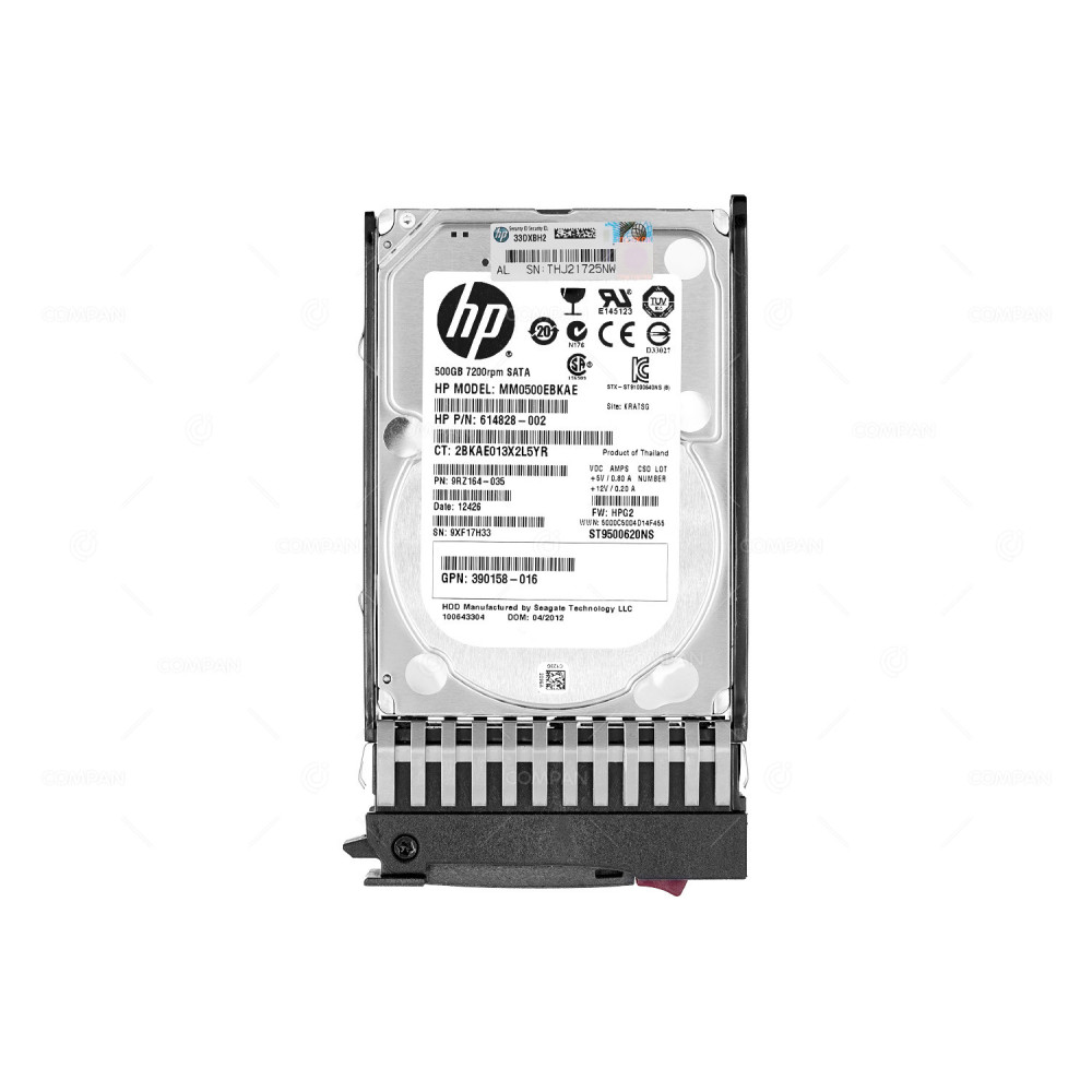 508035-001  HP HARD DRIVE 500GB 7.2K 3G 2.5 MDL SATA
