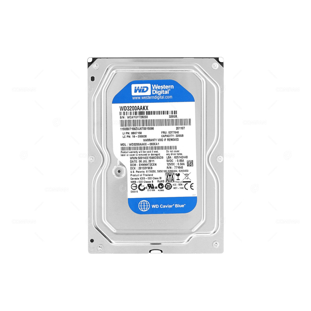 03T7040  HARD DRIVE 320GB 7.2K 6G 3.5 LFF SATA