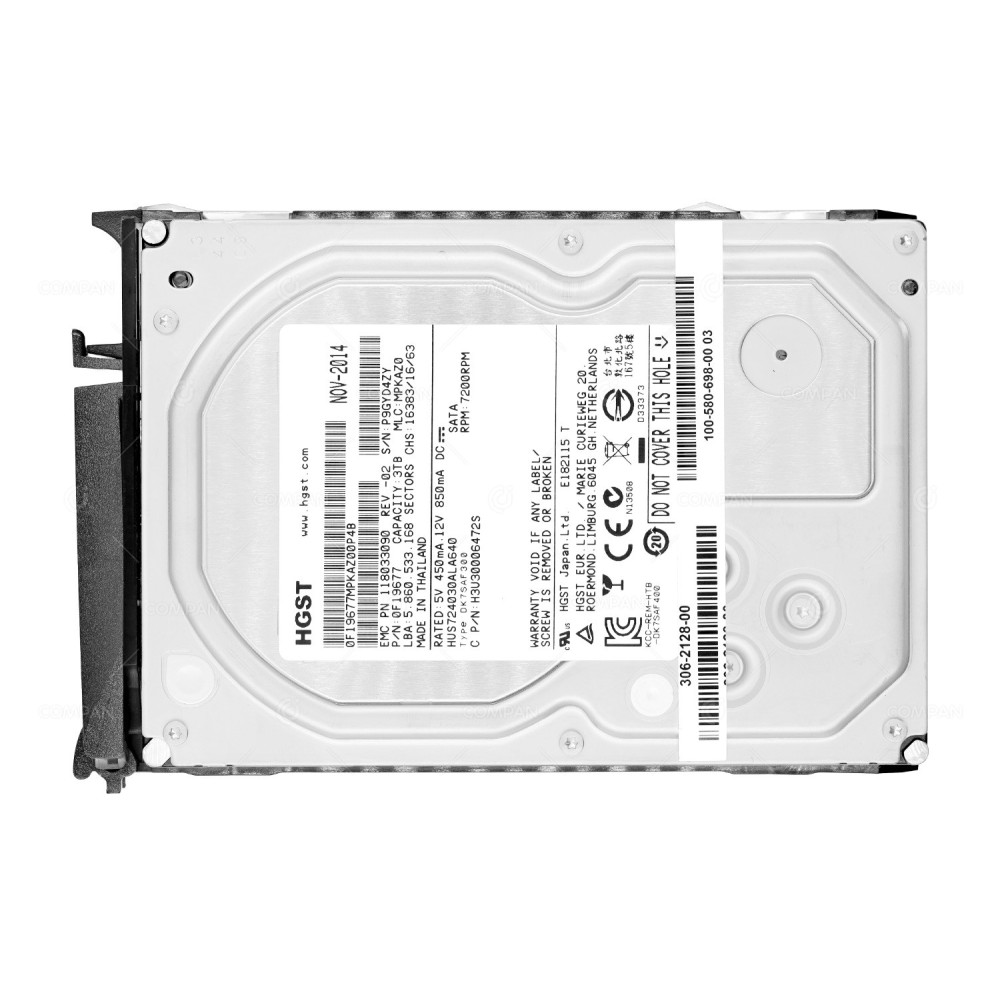 100-580-698-00  EMC 3TB 7,2K 3G SATA 3.5 LFF HARD DRIVE FOR CENTERA-SN4 GEN4LP
