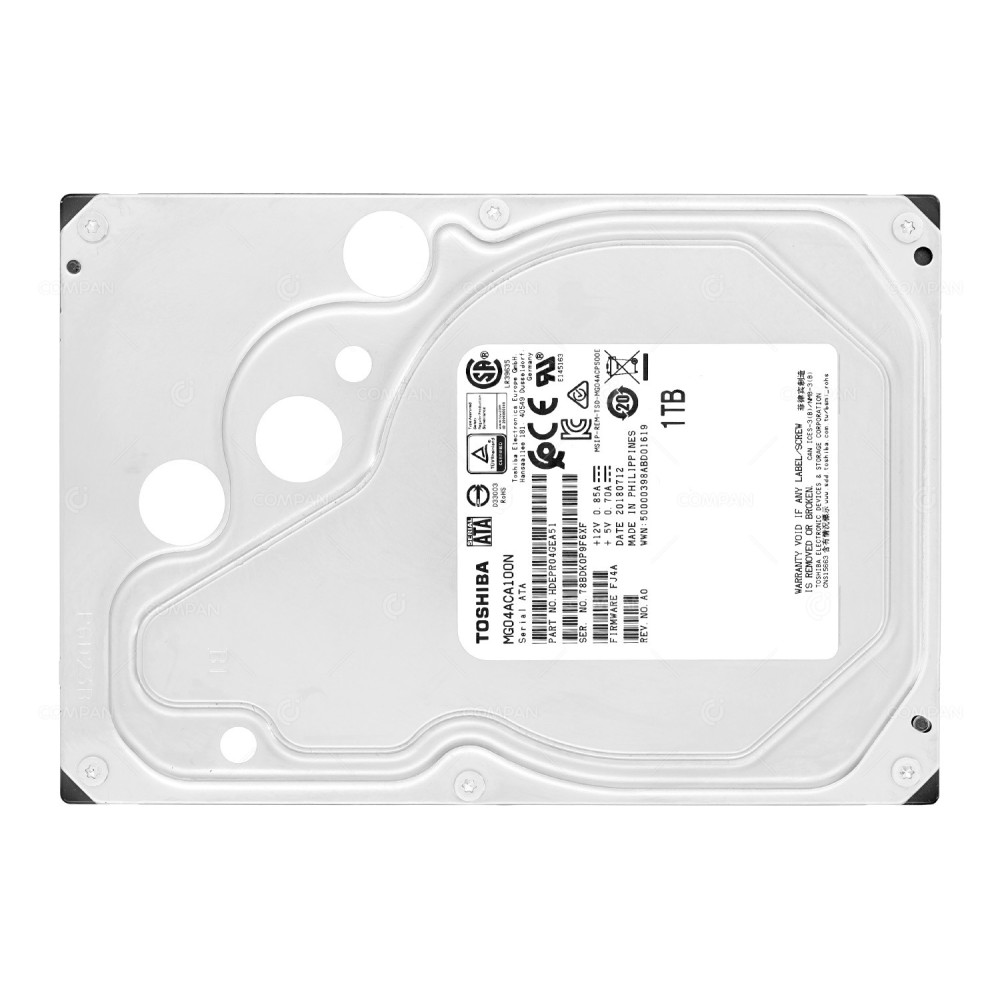 MG04ACA100N  TOSHIBA HARD DRIVE 1TB 7.2K 6G SATA 3.5 LFF