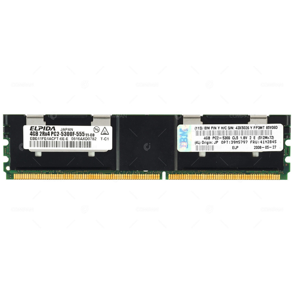 41Y2845 IBM 4GB 2RX4 PC2 5300F DDR2 MEMORY - 39M5797
