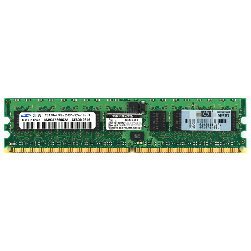 405476-061 HP MEMORY 2GB 1RX4 PC2 5300P DDR2 - 483401-B21