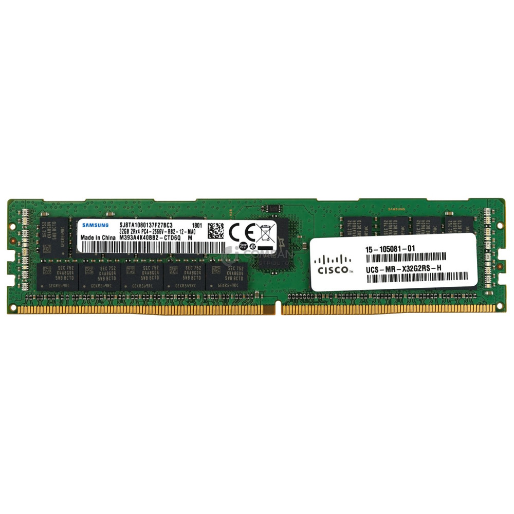 15-105081-01 CISCO DDR4 32GB 2RX4 PC4-21300 2666MHZ RDIMM