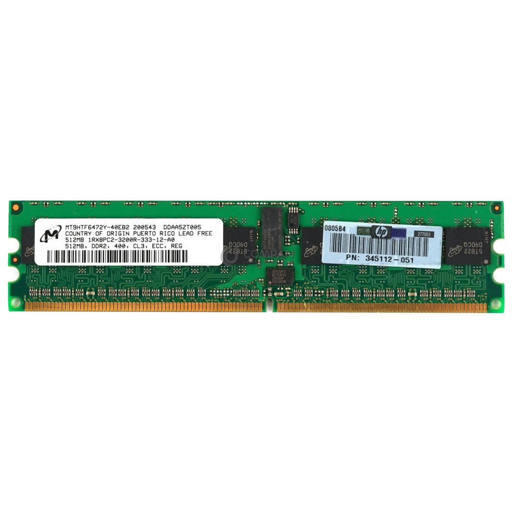345112-051 HP MEMORY 512MB PC2-3200R DDR2