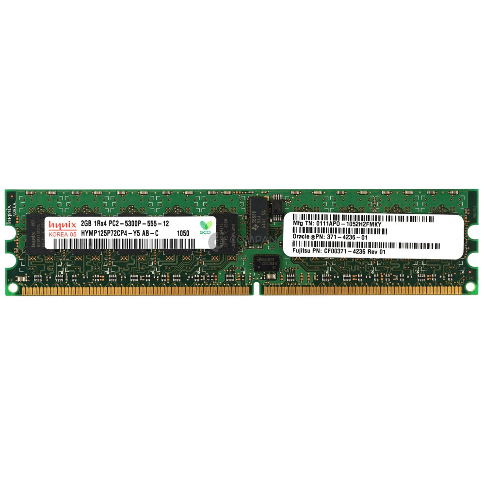 371-4236-01 SUN SPARC 2GB 1RX4 PC2 5300P MEMORY FOR M4000 M5000 - CF00371-4236, HYMP125P72CP4-Y5 AB
