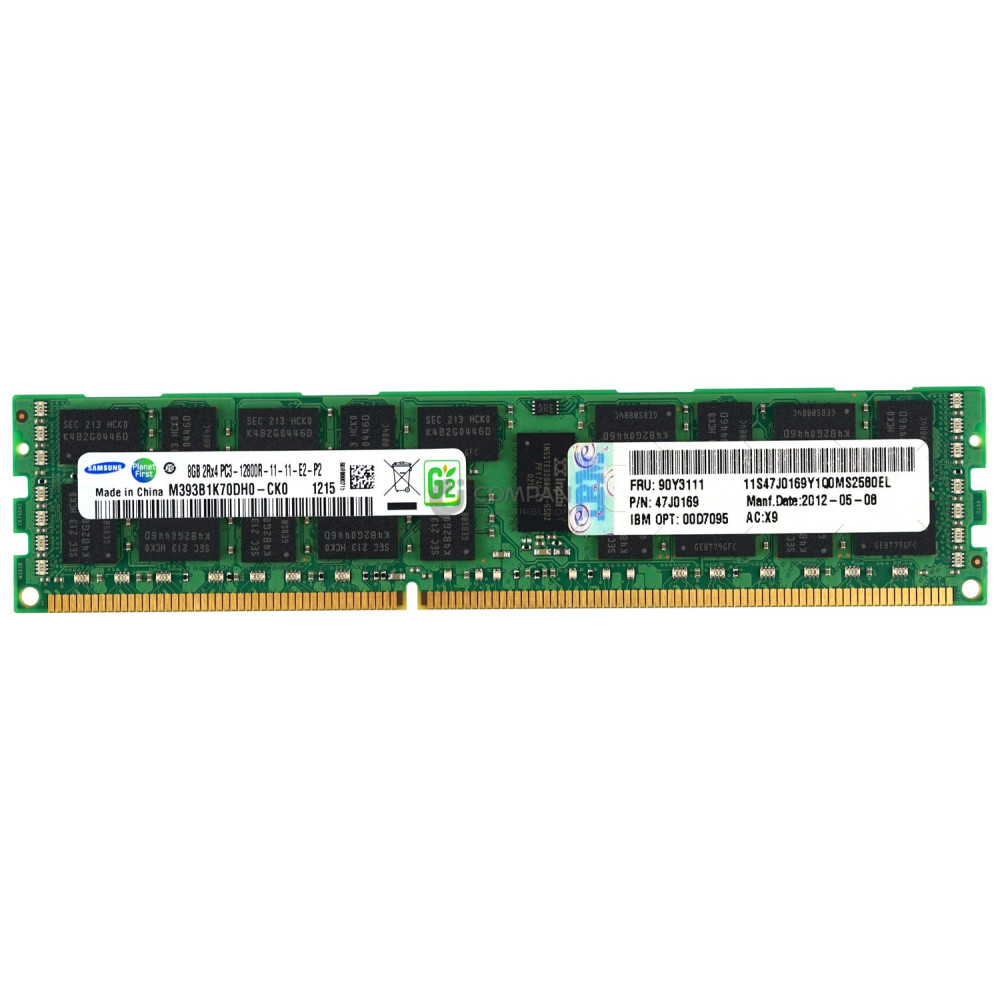 90Y3111 IBM DDR3 8GB 2RX4 PC3-12800 1600MHZ CAS 11-11-11 RDIMM