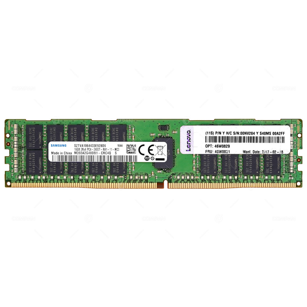 46W0831 LENOVO DDR4 16GB 2RX4 PC4-19200 2400MHZ RDIMM CAS 17-17-17