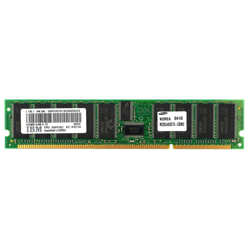 00P5767 IBM 512MB 64M X 72 MEMORY FOR POWER 615 PSERIES POWER6 - 30D2, H12714