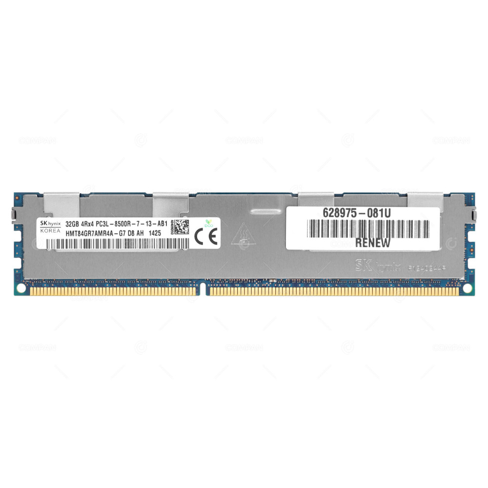 628975-081 HP DDR3 32GB 4RX4 PC3L-8500R 1066MHZ RDIMM