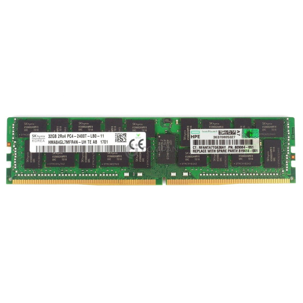 809084-091 HP DDR4 32GB 2RX4 PC4-19200 2400MHZ LRDIMM