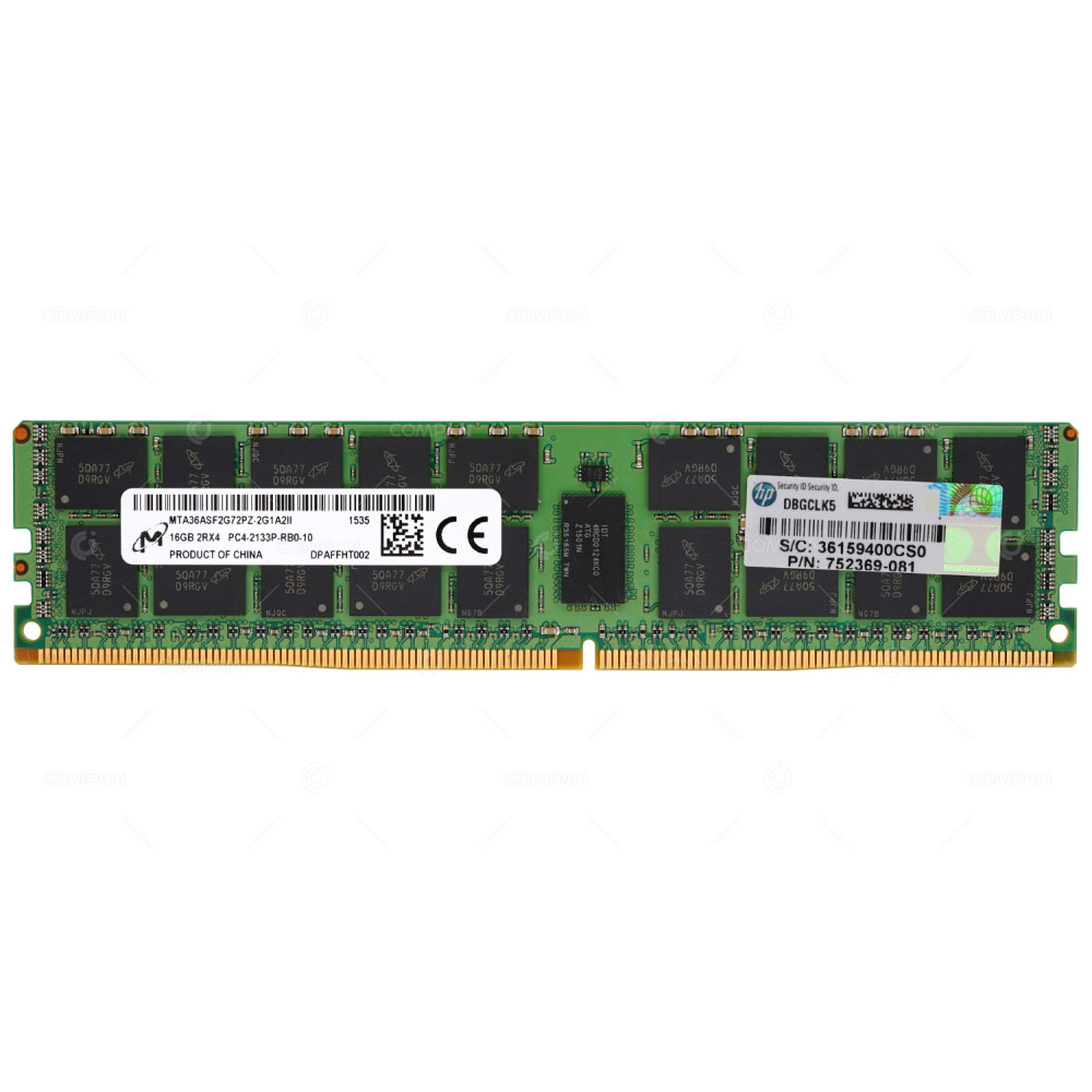 752369-081 HP DDR4 16GB PC4-17000 2133MHz RDIMM