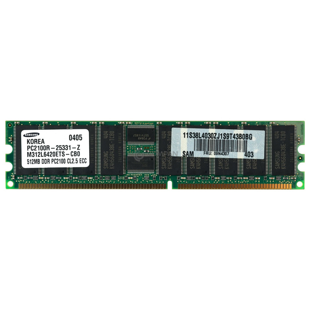 09N4307 IBM MEMORY 512MB PC2100R DDR1
