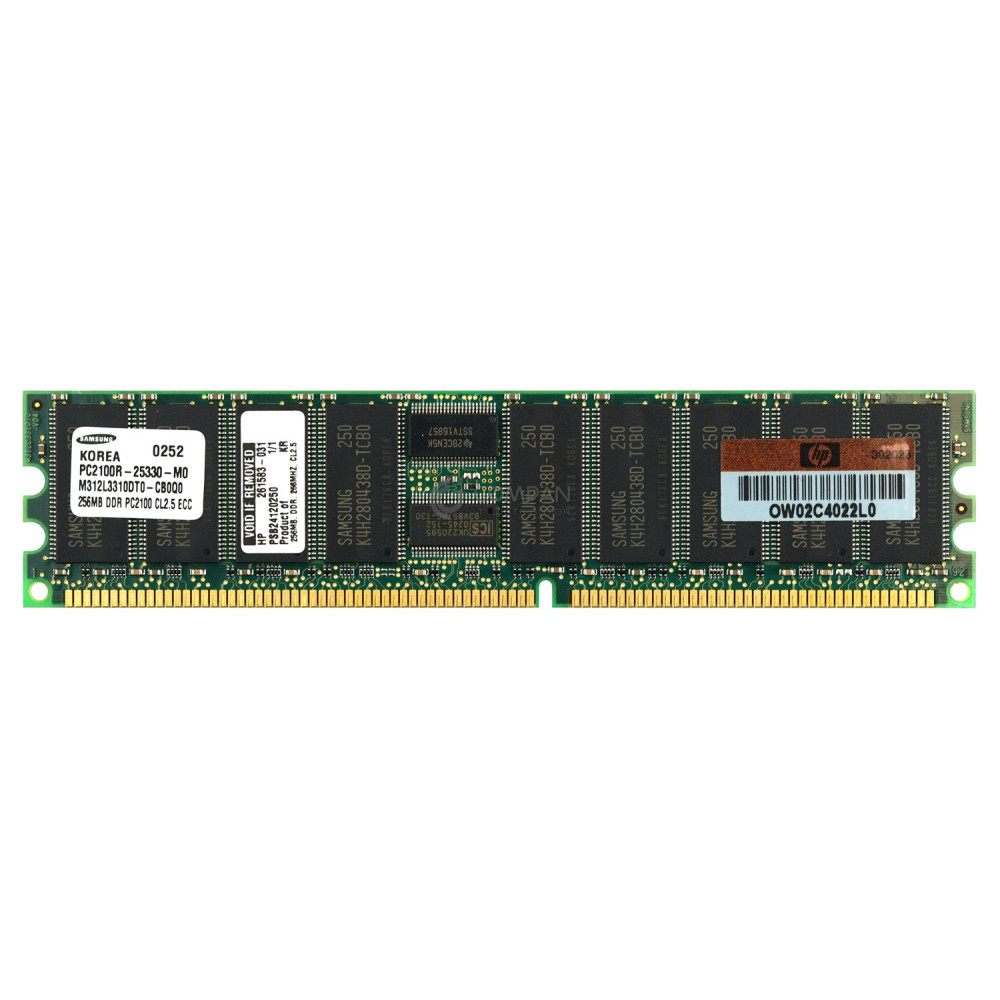 261583-031 HP MEMORY 256MB PC2100R DDR CL 2.5