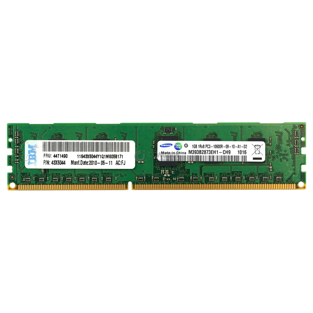 44T1490 IBM DDR3 1GB 1RX8 PC3-10600 1333MHZ RDIMM CAS 9-9-9