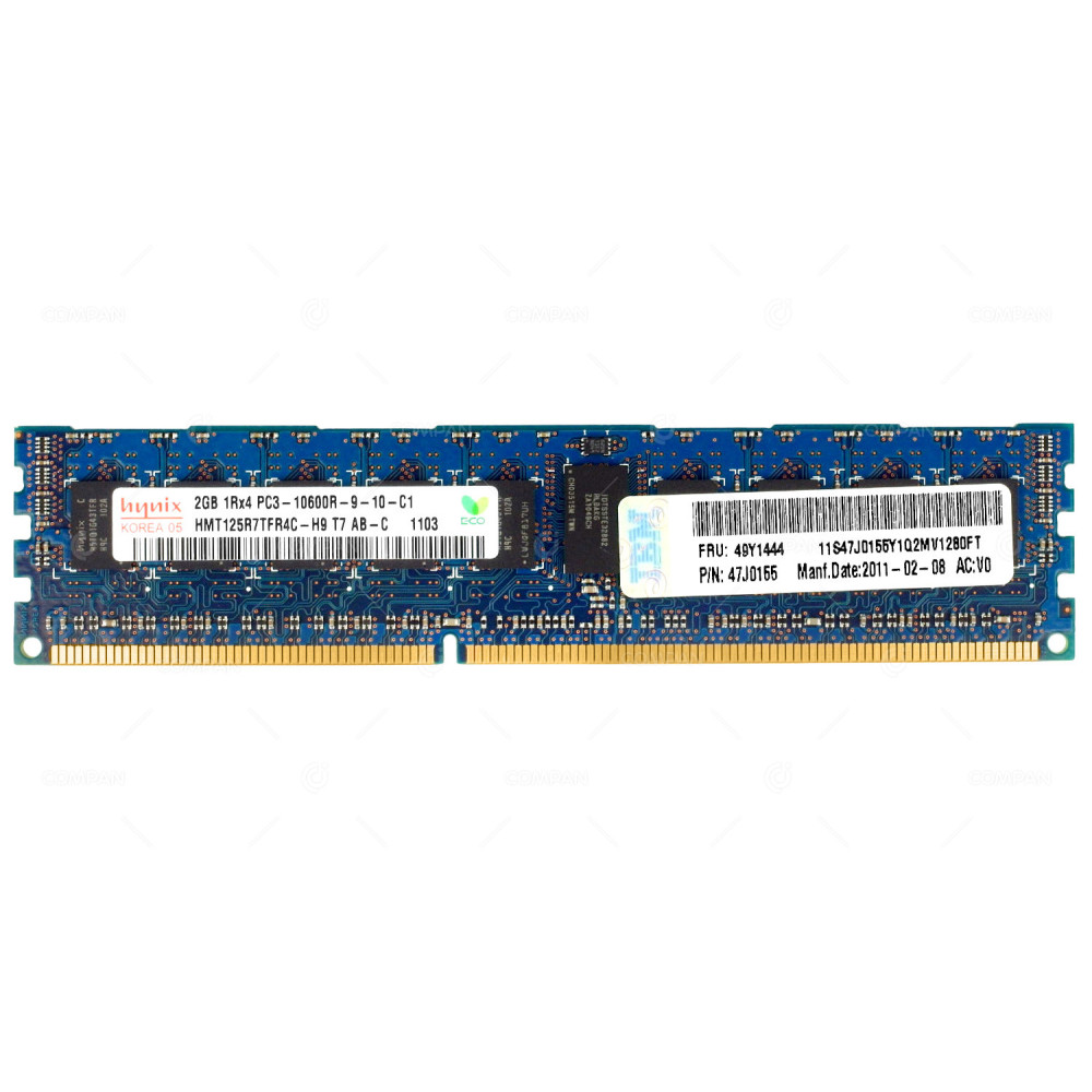 49Y1444 IBM DDR3 2GB 1RX4 PC3-10600 1333MHZ RDIMM