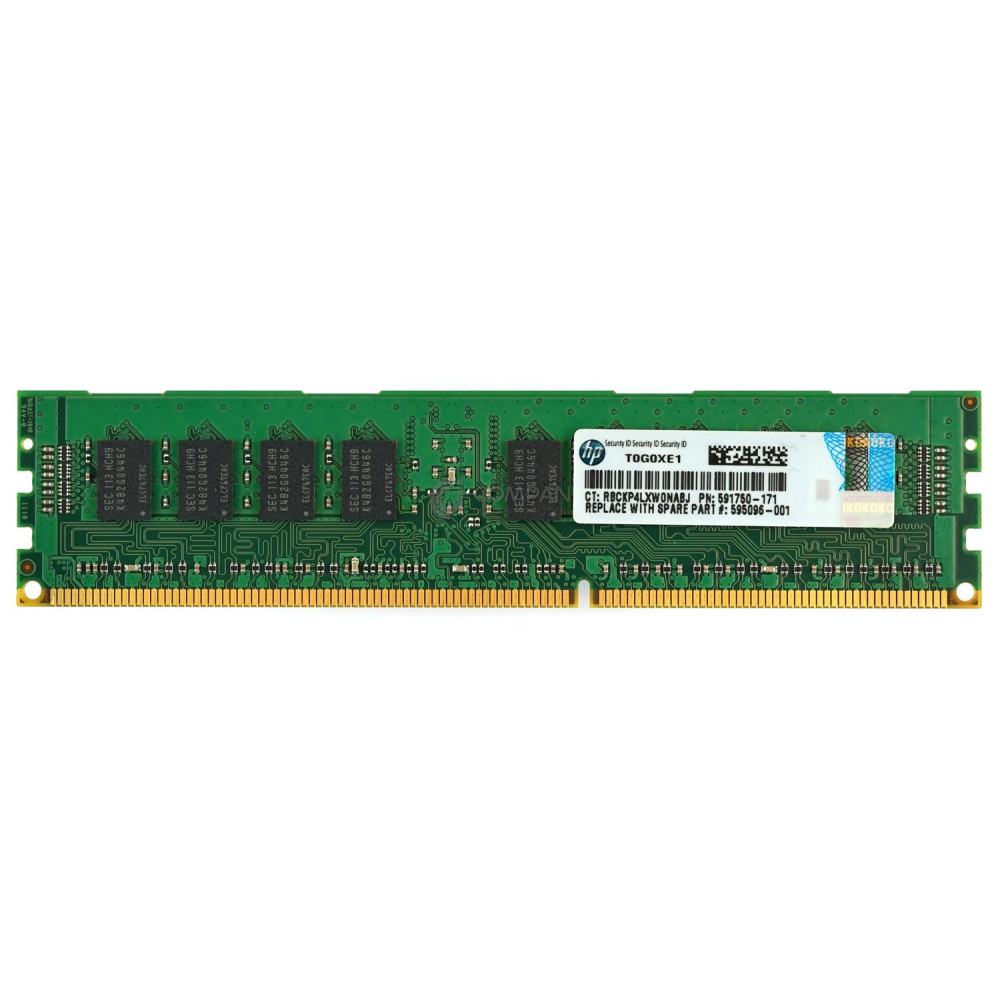 591750-171 HP MEMORY 4GB 1RX4 PC3 10600R DDR3 - 595096-001, M393B5270CH0-CH9