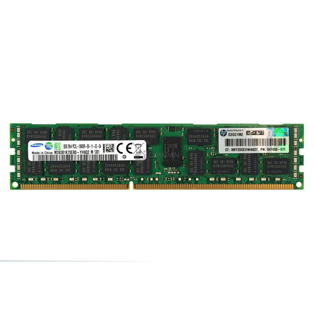 647650-071 HP DDR3 8GB 2RX4 PC3L-10600 1333MHZ RDIMM