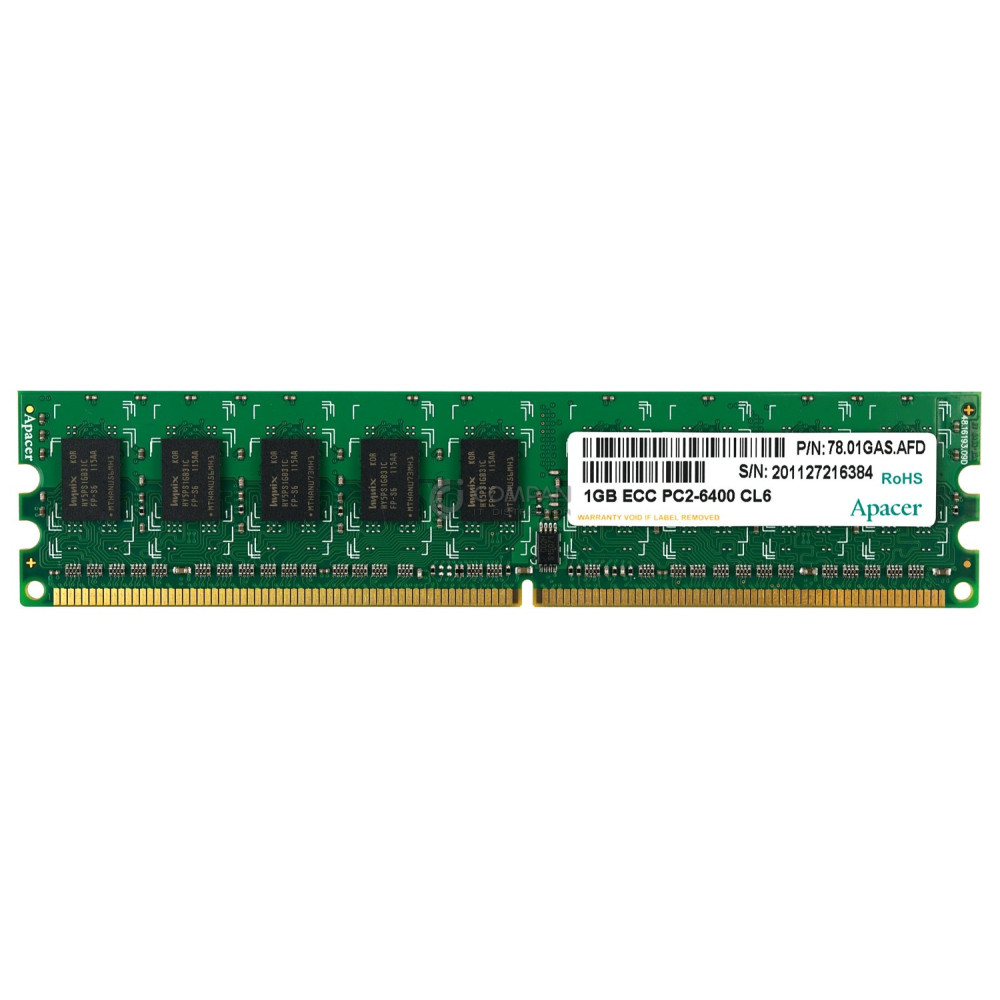 78-01GAS-AFD APACER MEMORY 1GB ECC PC2-6400 CL6 DDR2