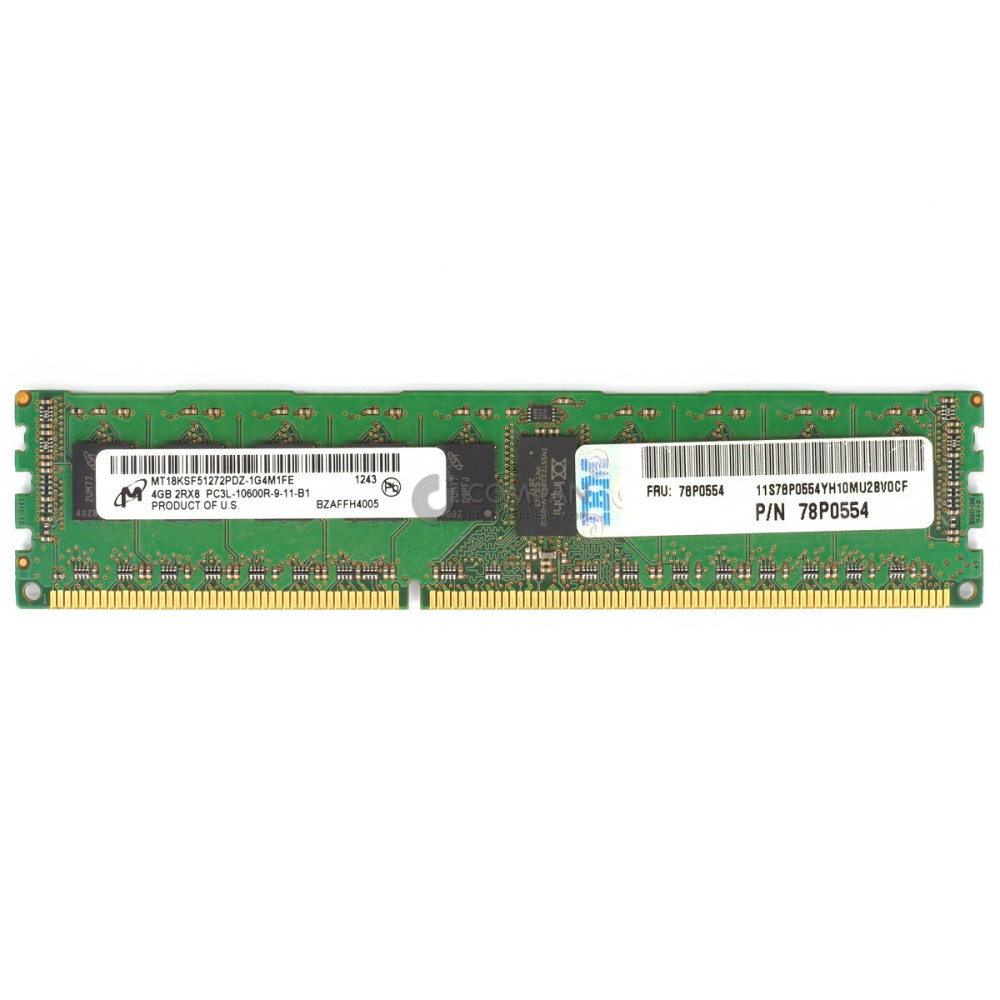 78P0554 IBM DDR3 4GB 2RX8 PC3L-10600 1333MHZ RDIMM FOR 8205-E6D & POWER7 P740