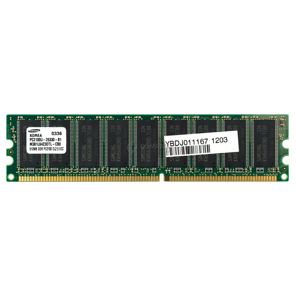 M381L6423DTL-CB0 SAMSUNG MEMORY 512MB PC2100U-25330-B1 DDR