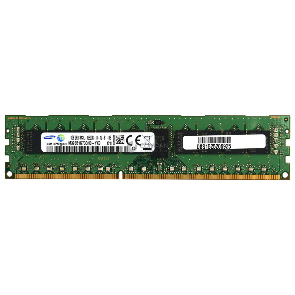 M393B1G73QH0-YK0 SAMSUNG DDR3 8GB 2RX8 PC3L-12800 1600MHZ RDIMM CL11